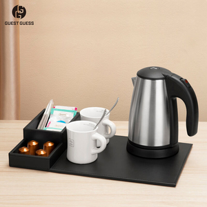 GUEST <span class=keywords><strong>GUESS</strong></span> 0.6L Hervidor de agua eléctrico <span class=keywords><strong>Carcasa</strong></span> de acero inoxidable 304 de grado alimenticio Base inalámbrica de 360 grados para hoteles y hogares - Product Image 5