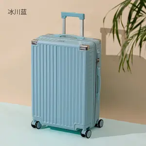 工业绿色宠物行李箱硬Troly大型铝制行李箱铝制框架行李箱