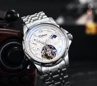 Jam Tangan Pria Otomatis Multifungsi Tahan Air dengan Fitur Matahari Bulan Bintang dan Planet serta Fitur Luminous