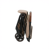 Poussette Abon Baby BS6020 pliable en 3 sections, légère, en alliage d'aluminium, cadre métallique, compacte, portable, capacité de charge de 15 kg, EVA