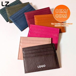 Кошелек LZ OEM ODM из зернистой кожи с RFID-защитой, тонкий, с передним карманом, для мужчин и женщин, многофункциональный, для кредитных карт, без логотипа бренда - Product Image 5