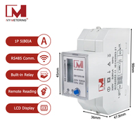 Compteur d'électricité Modbus TCP/RTU, compteur d'énergie, monophasé, rail DIN, compteur d'électricité numérique, RS485, compteur d'électricité intelligent