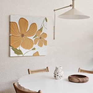 Hand Painted Floral Canvas Art <b>Square</b> White <b>Frame</b> Impressionism Style For Living Room Bedroom Decor - Product Image 1