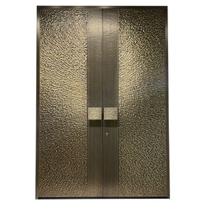 Porte en aluminium de fonte de couleur de grain en bois isolée thermique pour des <span class=keywords><strong>climats</strong></span> extrêmes - Product Image 4