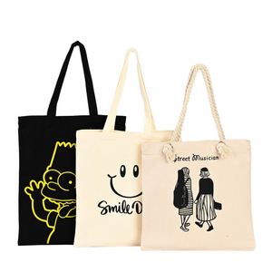 High Quality Reusable Recycled Cotton <b>Canvas</b> <b>Tote</b> <b>Bag</b> Large Stock Customizable <b>Plain</b> Blank for Shopping Sublimation - Product Image 1
