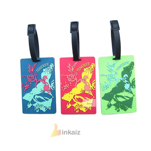 2025 Custom Design Soft Rubber Embossed Handmade 105x65mm Multifunction Luggage Tag Promotional Business Gifts Custom Logo