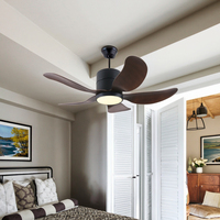 Ventilateur de plafond moderne à LED avec télécommande Lame ABS Lumières lumineuses à LED Lumière de ventilateur de plafond au design contemporain