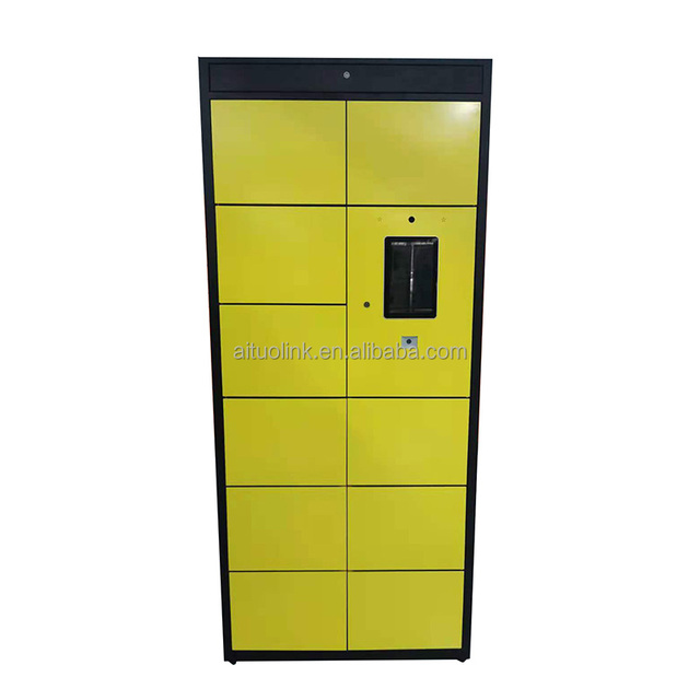 Smart Luggage Locker, Intelligent Parcel Storage Locker with Mobile App & LCD Screen for Airport/Railway Station/School
