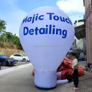 Balon tiup udara panas iklan luar ruangan bola iklan perayaan PVC tanah dengan Dekorasi logo bola tiup