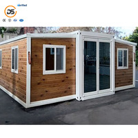 Prix préférentiel – Maisons conteneurs mobiles en acier à double aile, design moderne, respirantes, double vitrage, type villa