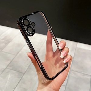 เคสใสแข็งแบบมีแผ่นป้องกันกล้อง ผลิตจากวัสดุ PC สำหรับ iPhone 16 Pro Max 15 Plus 14 13 12 11 XR XS Max - Product Image 5