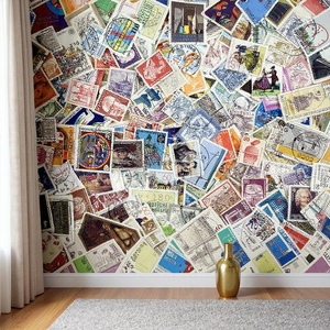 Auto-adhésif Classique Monde Timbre Collage <span class=keywords><strong>Mural</strong></span> Décoration de La Maison Papier Peint - Product Image 4