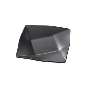 A5 Black <b>Melamine</b> <b>Plate</b>, Restaurant/Hotel Commercial Dishes, Imitation Porcelain Rice Bowl, BBQ Square <b>Plate</b>, Plastic Fast Food - Product Image 1
