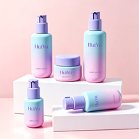 Flacon de lotion cosmétique en verre dépoli dégradé bleu rose 50g 30ml 50ml 100ml 120ml, pot de gel constructeur Guangzhou Huiyu Packaging