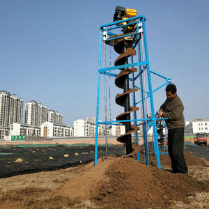 Perceuse de tige de ciment/<span class=keywords><strong>tarière</strong></span> de terre en spirale longue portable à commande <span class=keywords><strong>manuelle</strong></span> - Product Image 4