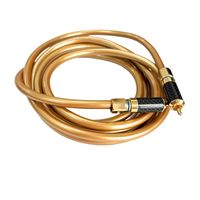 Câble audio stéréo RCA mâle vers RCA mâle en fibre de carbone plaqué or 24 carats en cuivre pur sans oxygène 1m 1,5m 2m 3m 5m