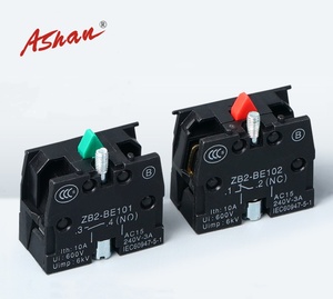 Accesorio de interruptor de botón XB2 con combinación de interruptor 1NO Contactos auxiliares de base metálica NC BE102 y NO - Product Image 1