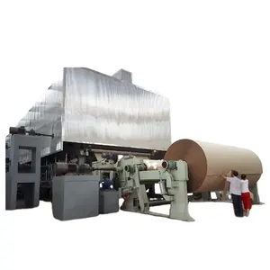 Máquina de fabricación de papel de embalaje corrugado, reciclaje popular guangmao 1880, materia prima: papel de desecho, paja de trigo, bagazo