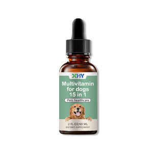 Gouttes multivitaminées 15-en-1 pour chiens, marque privée, soins de santé pour animaux de compagnie, complément alimentaire multivitaminé - Product Image 1