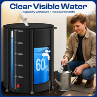 Système de collecte d'eau de pluie portable Vectus OEM de 53 gallons, réservoir d'eau pliable, citerne de stockage, baril de pluie pliable