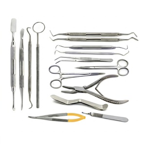 ชุดเครื่องมือผ่าตัดจุลศัลยกรรมปริทันต์สำหรับการปลูกถ่ายฟัน ประกอบด้วยเครื่องมือผ่าตัด โพรบ และอุปกรณ์ยกกระดูกปริทันต์ ทำจากสแตนเลส - Product Image 1