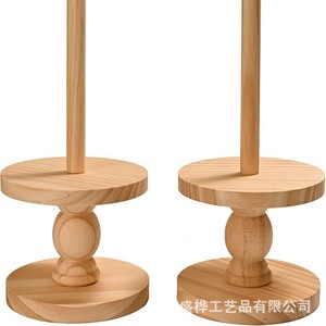 Estante de madera para donuts, soporte de exhibición de madera maciza para postres, torre de pasteles, organizador de escritorio de estilo moderno - Product Image 4