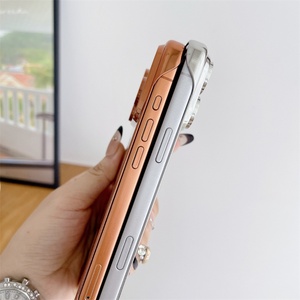 New Plating Slim <b>Frameless</b> Magnetic Clear Case for iPhone 17 14 15 16 Pro Max With Glass Lens Film Shockproof Hard Cover - Product Image 6