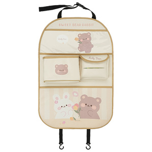 Organisateur de siège arrière de voiture Sweet Bear Rabbit, 4-7 poches, sac de rangement multifonctionnel pour la décoration intérieure - Product Image 3