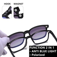 Lunettes anti-éblouissement tendance pour femmes, clips magnétiques pour lunettes, polarisées UV400, pare-soleil 2 en 1, anti-lumière bleue pour presbytes 2025 2026