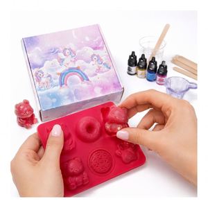 Kit para hacer Taba de venta directa de fábrica: Molde de silicona AB vertible de seis formas, pasta de color, tubos con brillo, vasos, guantes e instrucciones. - Product Image 4