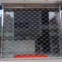 Porte de volet de roulement de grillage de grille en acier galvanisé de sécurité rentable