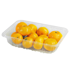 Bandeja Desechable para Cortar Frutas, Rectangular, Transparente, de Material PET, para Fruterías - Product Image 1
