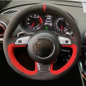 Pour BMW pour Toyota pour <span class=keywords><strong>Audi</strong></span> 8V Sportback A4 B8 berline Avant 8T A6 C7 8X <span class=keywords><strong>S3</strong></span> S4 couverture de volant en daim cousu à la main personnalisé - Product Image 2