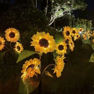 Pathway Lawn Yard Porch Walkway Decorations <b>LED</b> Artificial Flowers IP65 Waterproof Solar Dimmable CRI 80 Garden <b>Lights</b> - Product Image 2