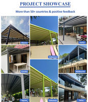 Cochera Moderna de Lujo y Pérgola Exterior con Techo Retráctil de PVC para Protección de Vehículos y Espacio de Terraza/Patio