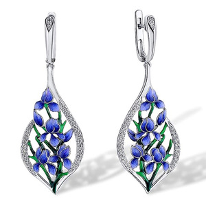Orecchini Pendenti a Forma di Orchidea Fresca per Donne, Accessori Eleganti per Uso Quotidiano e Feste - Product Image 2