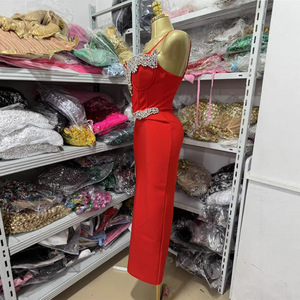 <span class=keywords><strong>Robe</strong></span> de soirée moulante sexy à bretelles, nouvelle collection printemps 2026, sept couleurs, perlage à la main, luxe, <span class=keywords><strong>rouge</strong></span>, sans manches - Product Image 2