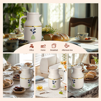 Vente chaude couleur personnalisée et logo garder au chaud flacon arabe 1000ml paroi intérieure en verre rose bouilloire à café et thé sans BPA