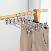 Multifunktionale Nahtlose Rutschfeste Kunststoffbeschichtete Moderne Minimalistische Hosenklammern; Verstärkte Kleiderbügel für Hosen und Röcke