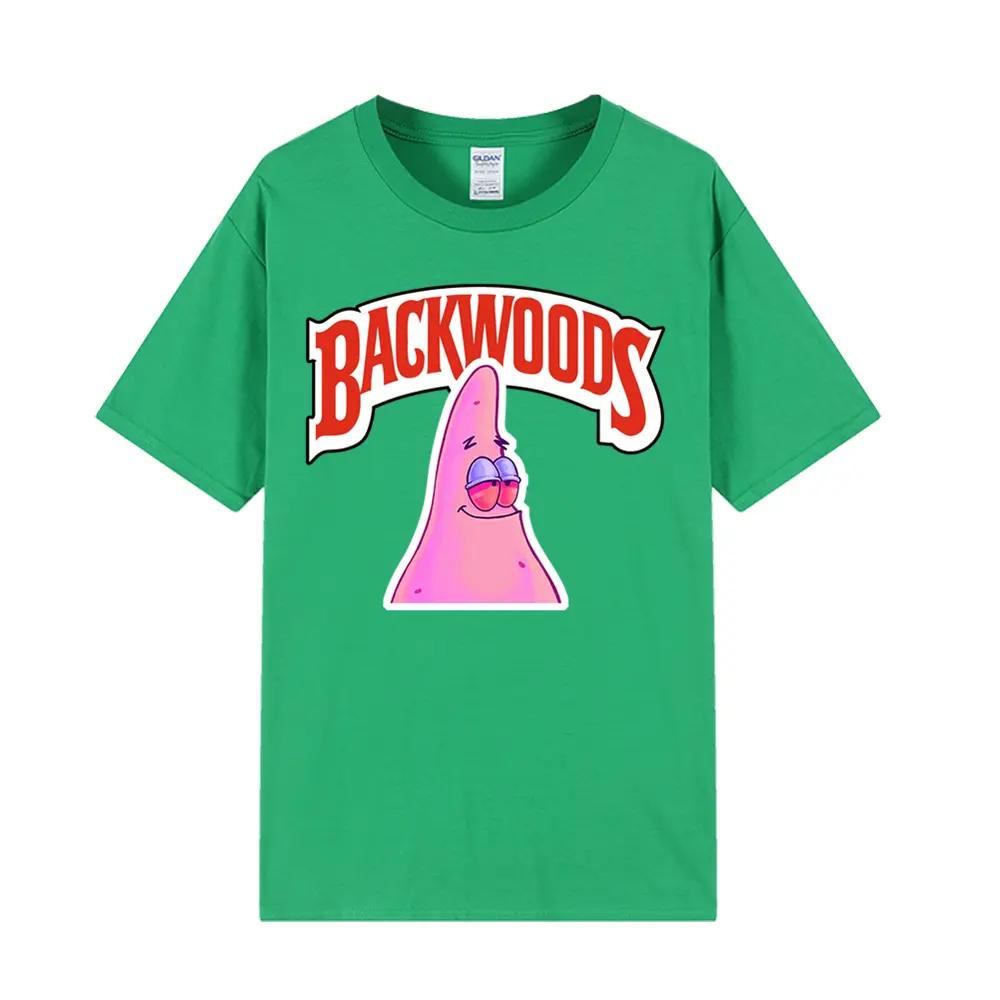 도매 폴리 에스터 코튼 힙합 패션 카모 쿠키 Backwoods 13 색 만화 애니메이션 남성 블랙 대형 여름 T 셔츠