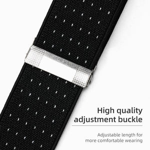 Herren Y-Back 1,4 Zoll breites Knopf ende elastisch verstellbare Hosenträger für Jeans - Product Image 4