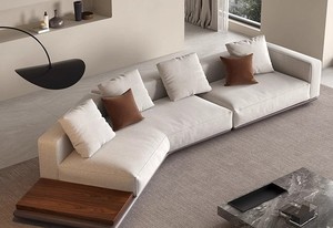 Grand ensemble de canapés en forme de salon à plancher plat de designer italien Mobilier d'angle en tissu minimaliste <span class=keywords><strong>Horizon</strong></span> - Product Image 3