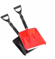 Pelle à neige et grattoir à glace 3 en 1 pour voiture avec manche télescopique en aluminium, lame en PP, 71-88 cm, pour le déneigement hivernal
