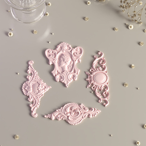 DM1207 Moule en Silicone de Style Européen à Motifs en Relief pour Bricolage, Plâtre, Bougie, Art Décoratif, Moule à Fondant en Forme d'Ange pour Décoration de Gâteaux - Product Image 5
