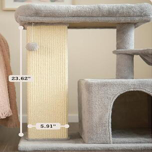 Pohon kucing tinggi mewah ekstra besar dalam ruangan menara kucing lebar dasar besar berkualitas tinggi tiang goresan kayu untuk anak kucing - Product Image 4
