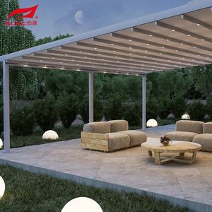 Pérgola impermeable para exteriores, pérgola con techo retráctil motorizado bioclimático, <span class=keywords><strong>8x8</strong></span> - Product Image 2