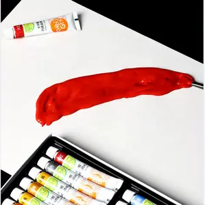 Professionelles Acryl-Farbset 12 Farbvarianten für Kunstschilder auf Leinwand Papier Glas