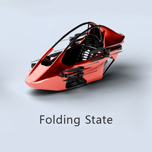 Red Rotary Wing VTOL Aircraft Battery Powered Lightweight Carbon Fiber Single Seat 1080P <b>Camera</b> Helicopter Vertical Take Landing - Product Image 3