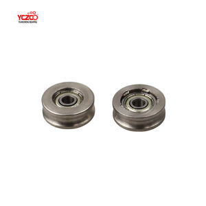 Roues à rainures <span class=keywords><strong>en</strong></span> U <span class=keywords><strong>de</strong></span> diamètre 14 mm <span class=keywords><strong>en</strong></span> <span class=keywords><strong>acier</strong></span> inoxydable - Product Image 2