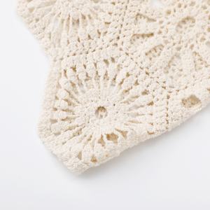 Summer New Bohemian Casual Style Women's <span class=keywords><strong>Crochet</strong></span> Sequin Knitted Vest Short Layered Top - Product Image 5